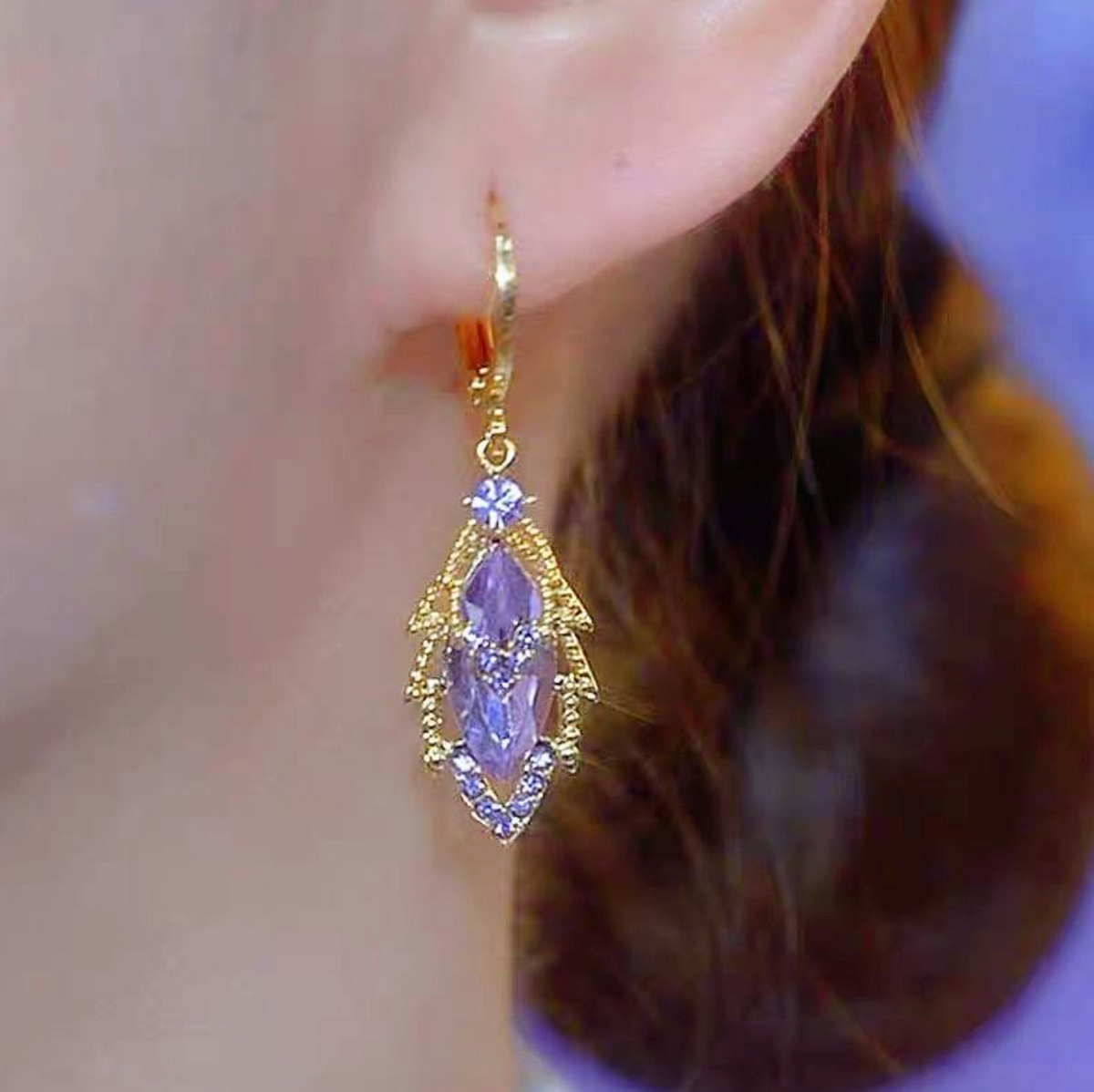 Luxury Zircon Leaf Tassel Earrings for Women