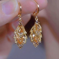 Luxury Zircon Leaf Tassel Earrings for Women