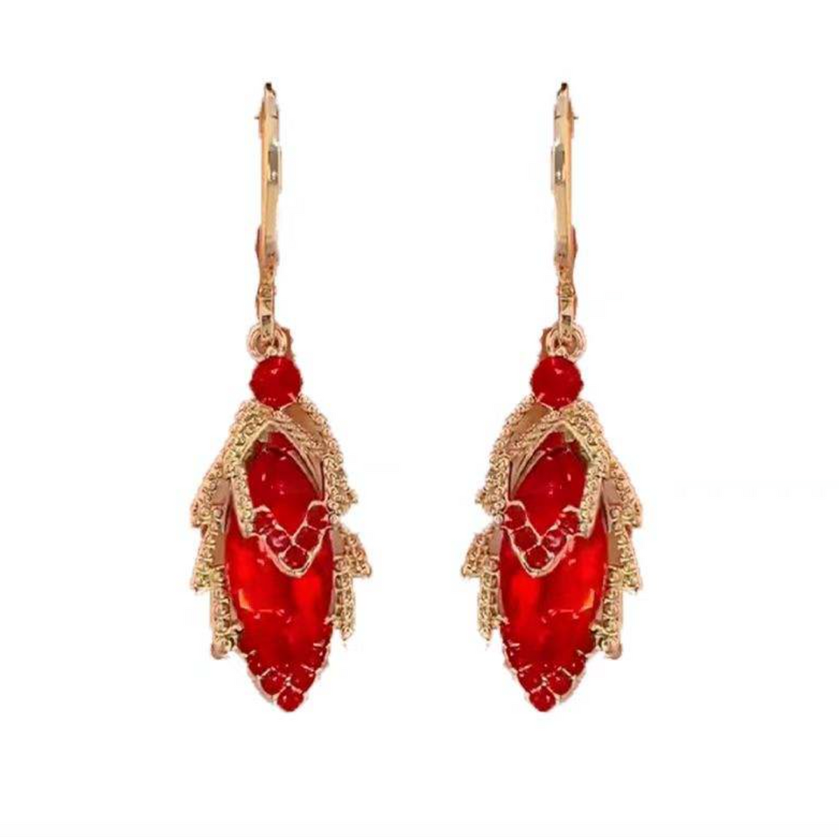 Luxury Zircon Leaf Tassel Earrings for Women