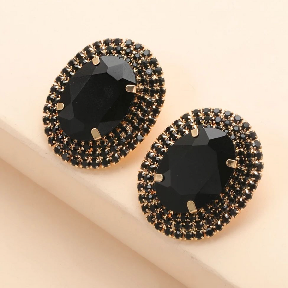 Dazzling Crystal Rhinestone Statement Stud Earrings for Women
