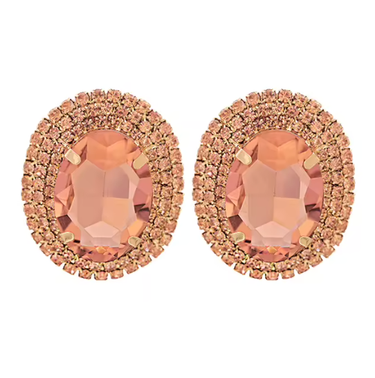 Dazzling Crystal Rhinestone Statement Stud Earrings for Women