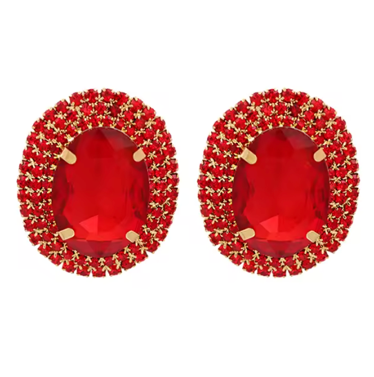 Dazzling Crystal Rhinestone Statement Stud Earrings for Women