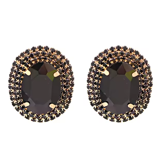 Dazzling Crystal Rhinestone Statement Stud Earrings for Women