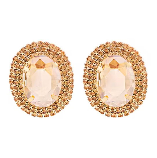 Dazzling Crystal Rhinestone Statement Stud Earrings for Women